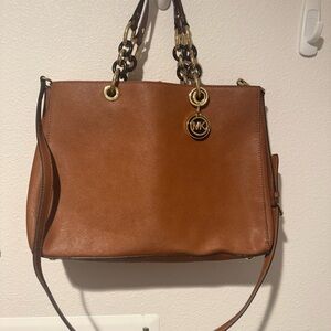 Michael Kors Tan Leather Shoulder Bag